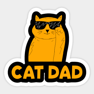 Cool Cat Dad Father's Day Gift Sticker